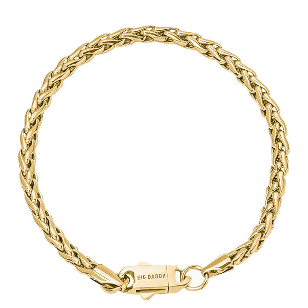 Big Daddy 5MM Gold Spiga Rope Bracelet - Bracelet