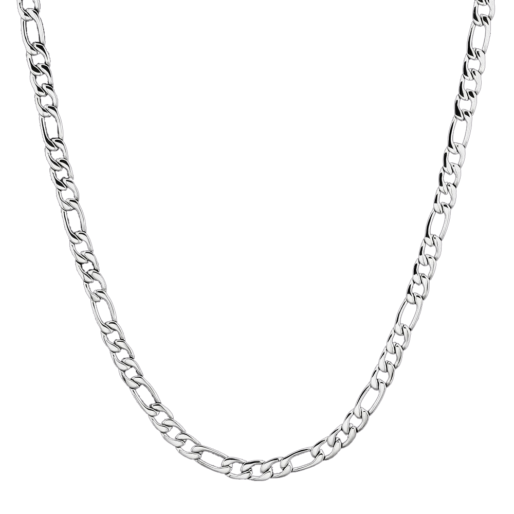Big Daddy 7mm Steel Silver Figaro Chain - Chain