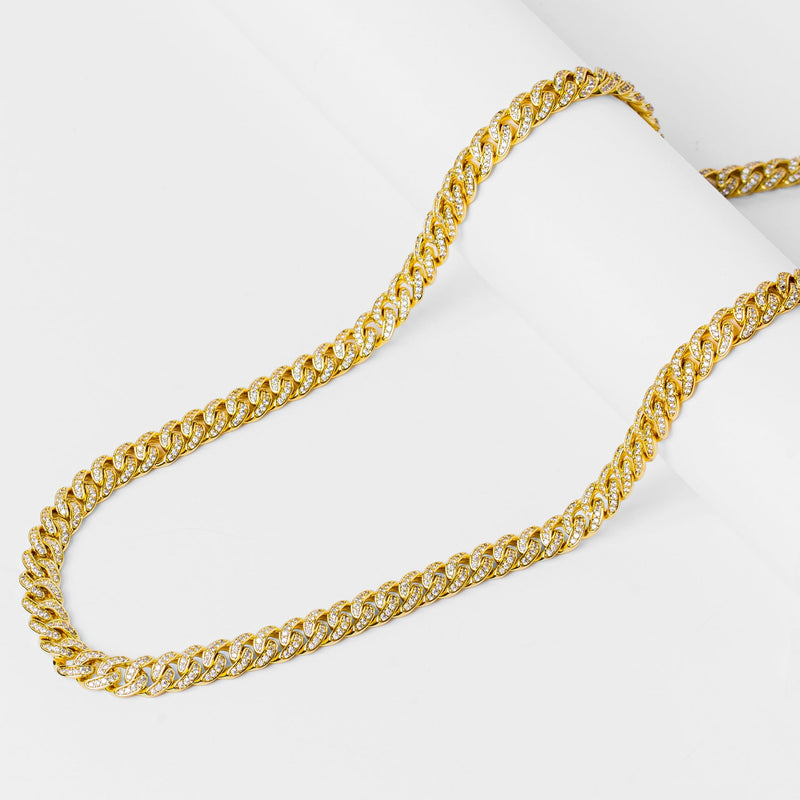 Big Daddy 8MM Bling Curb Cuban Gold Chain - Chain
