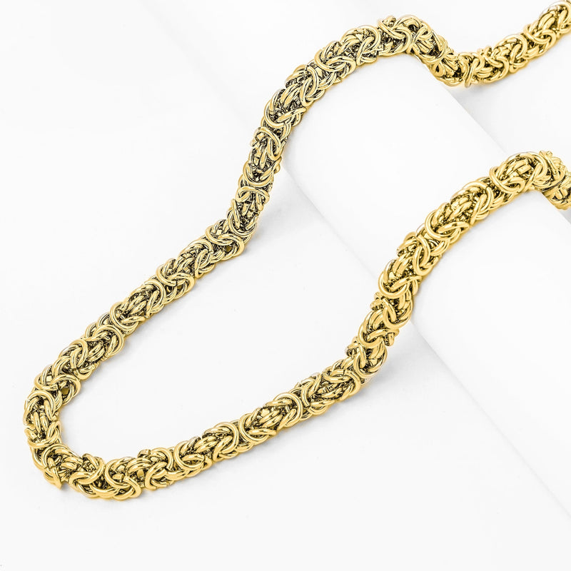 Big Daddy 8MM Byzantine Link Gold Chain - Chain