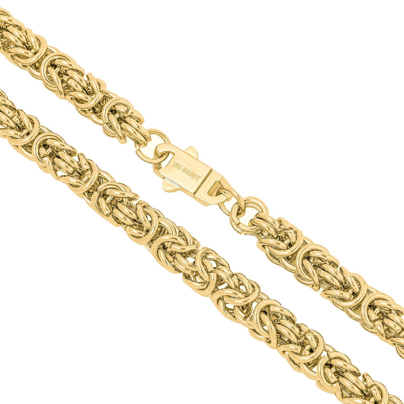 Big Daddy 8MM Byzantine Link Gold Chain - Chain