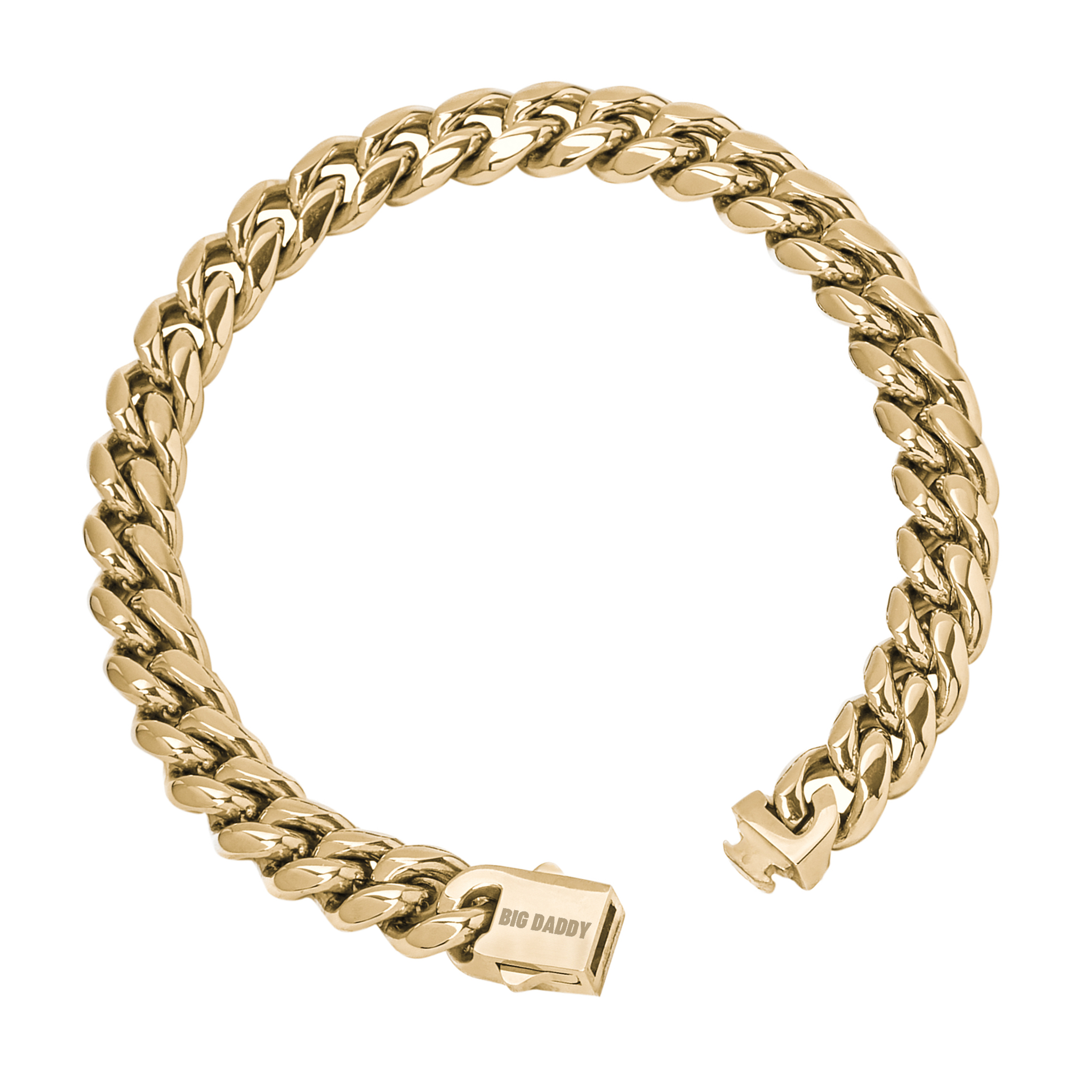 Big Daddy 8MM Cuban Link 18K Gold Bracelet - Bracelet
