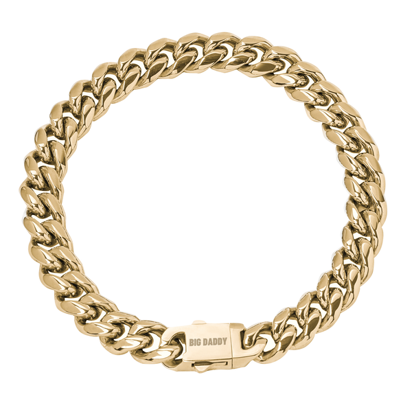 Big Daddy 8MM Cuban Link 18K Gold Bracelet - Bracelet