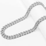 Big Daddy 8MM Cuban Link Rhodium Iced Out Chain - Chain