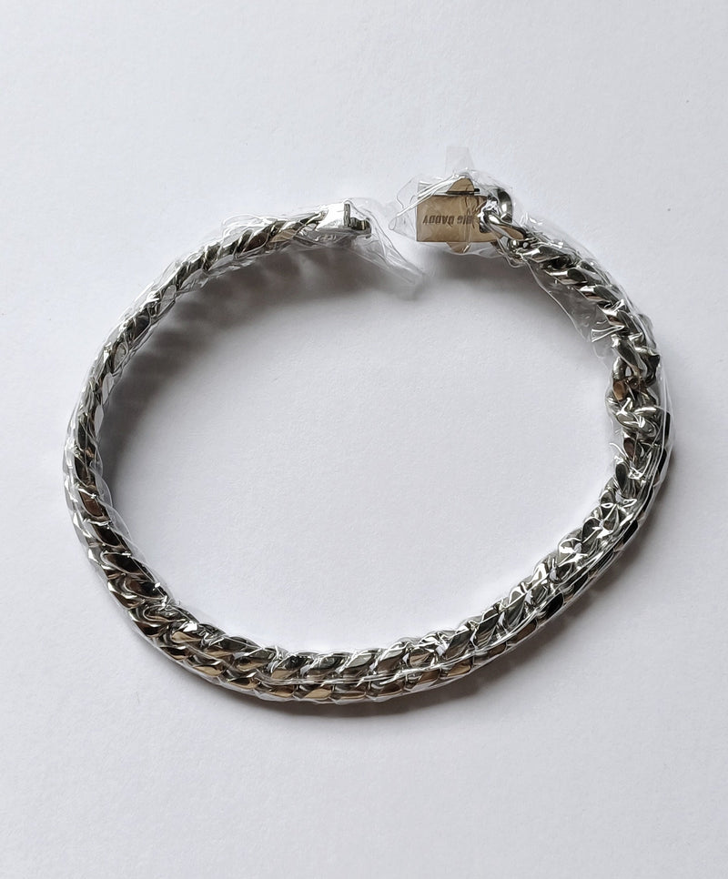 Big Daddy 8MM Cuban Link Silver Bracelet - 8 inch - Bracelet