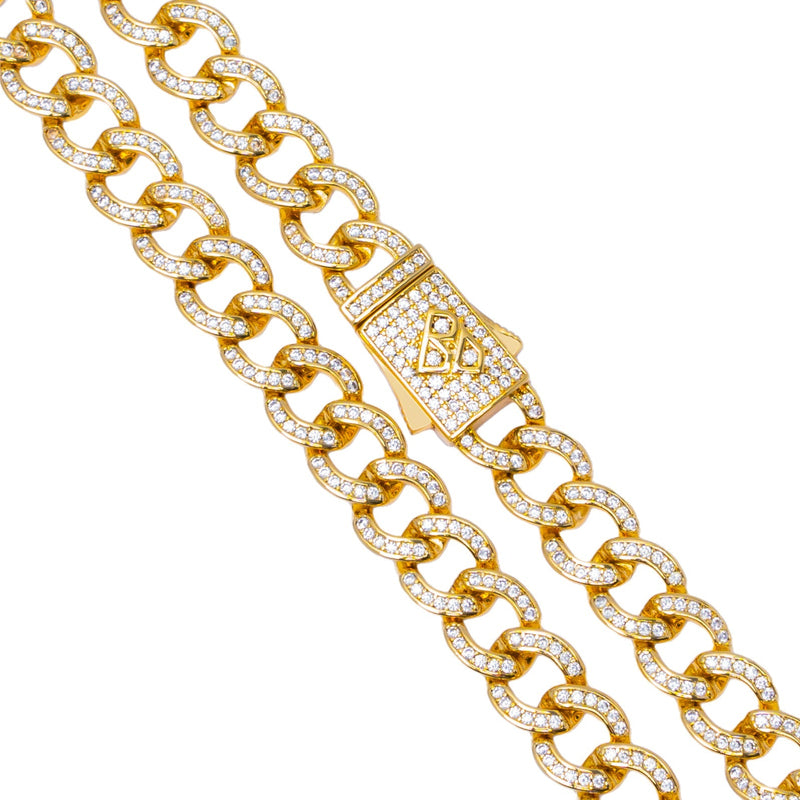 Big Daddy 8MM Iced Cuban Gold Chain - Chain
