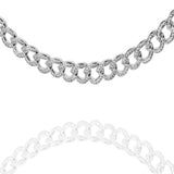 Big Daddy 8MM Iced Curb Cuban Silver Chain - Chain
