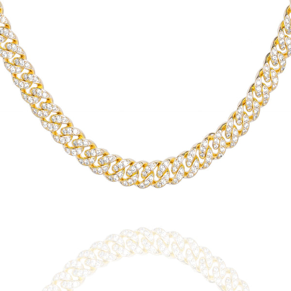 Big Daddy 8MM Iced Out Gold Cuban Link Chain - Chain