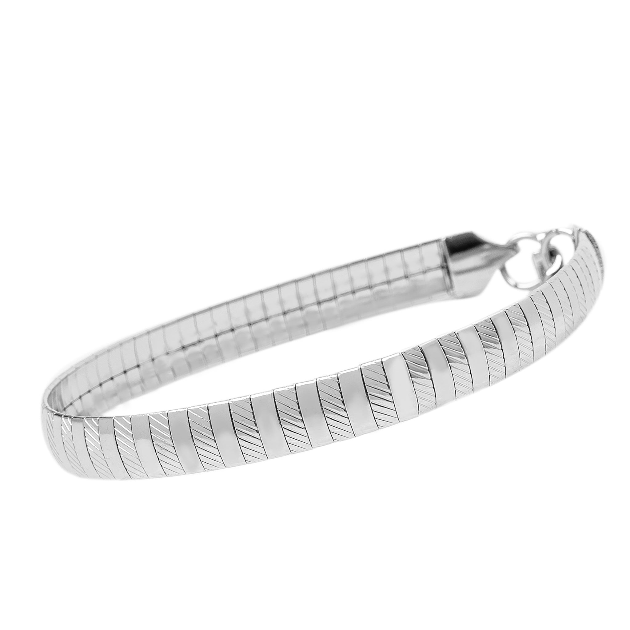 Big Daddy 8MM Omega Silver Steel Bracelet - Bracelet