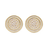 Big Daddy All Diamond Pave Round Earring - Earring