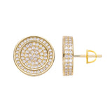 Big Daddy All Diamond Pave Round Earring - Earring