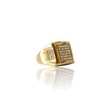 Big Daddy Bling Square Gold Ring - Ring