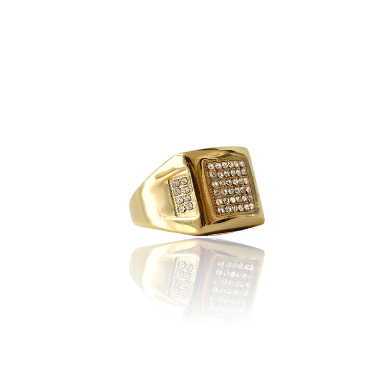 Big Daddy Bling Square Gold Ring - Ring