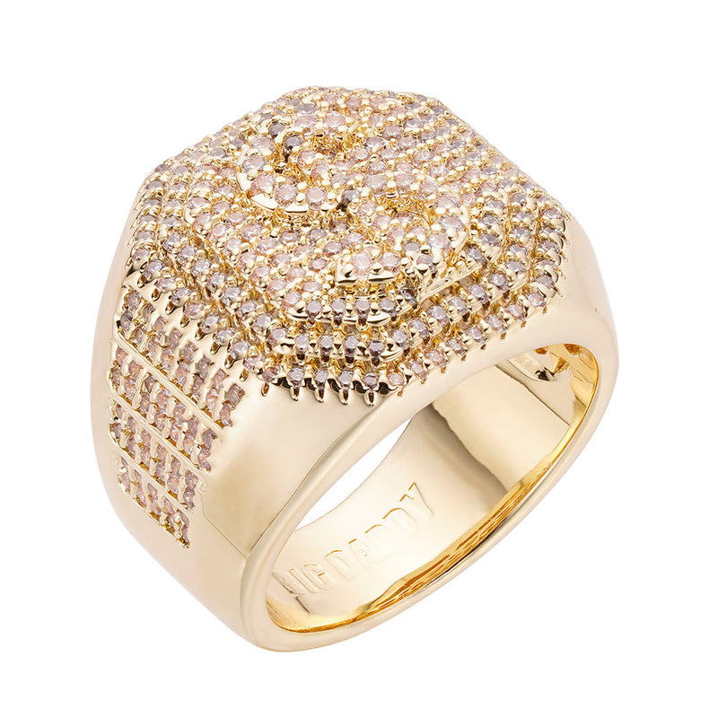 Big Daddy Dollar Sign Iced Out Ring - Ring