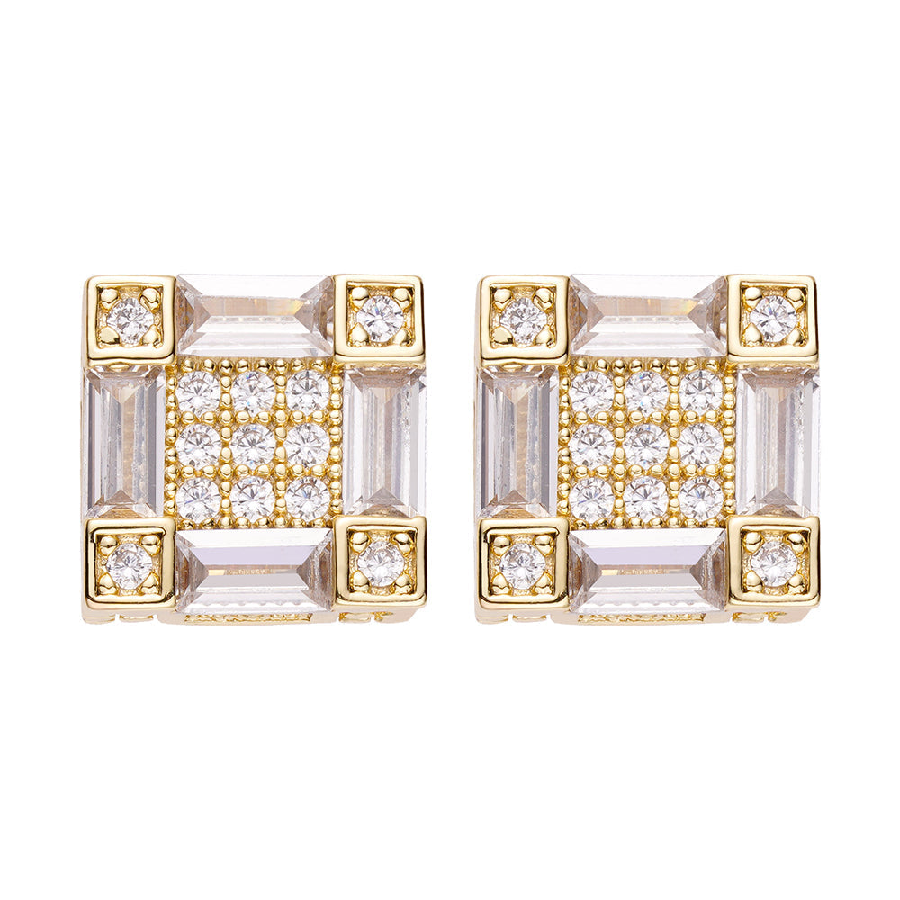 Big Daddy Emerald Cut Baguette Diamond Earring - Earring