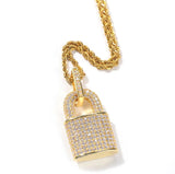 Big Daddy Iced Out Gold Lock Pendant - Pendant