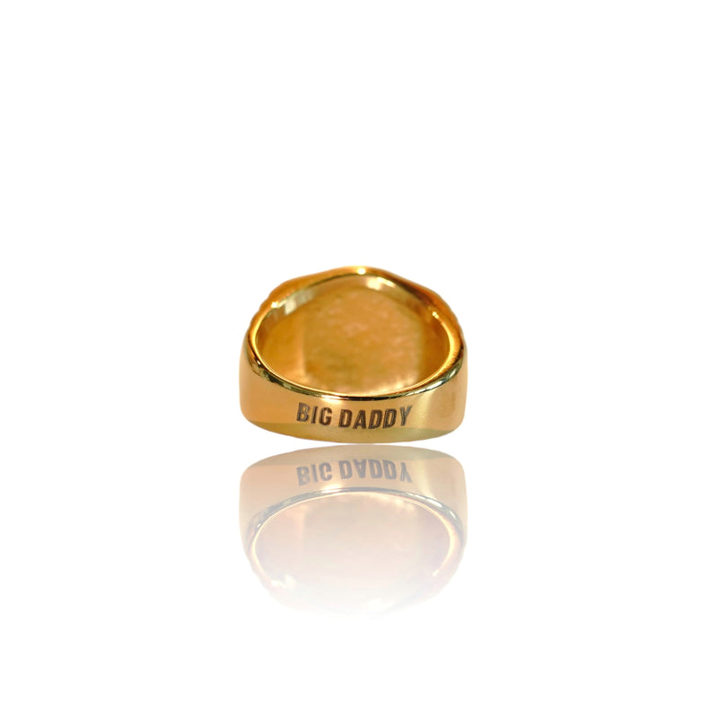 Big Daddy Iced Out Masonic Gold Ring - Ring