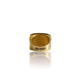 Big Daddy Iced Pave Square Gold Ring - Ring