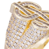 Big Daddy Money Team Baguette Iced Out Ring - Ring