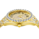 Big Daddy Bling Roman Numeral Gold Watch