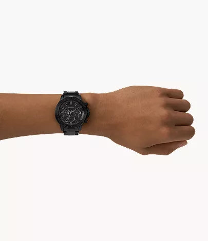 Fossil Grant Sport chronograph black watch worn on wrist