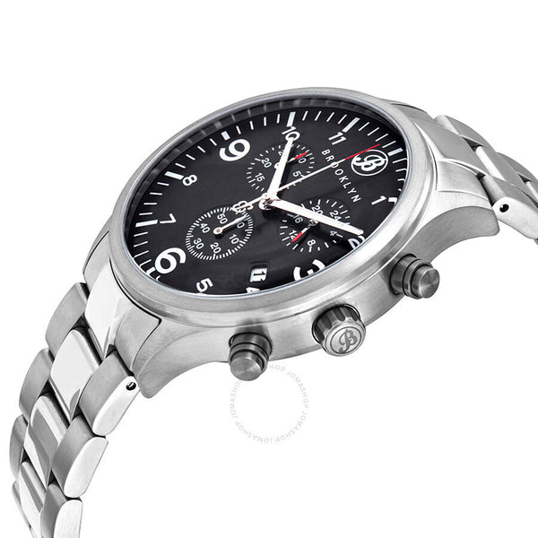 Brooklyn Watch Co. Bedford Brownstone Quartz Black Dial Men's Watch 308-BLK-3 - The Watches Men & Co #2