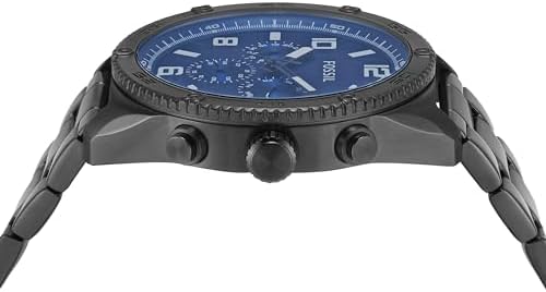 Brox multifunction chronograph watch top view with three subdials visible