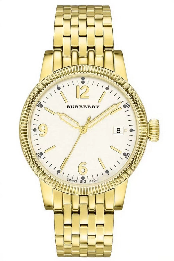 Burberry Analog White Dial Gold Steel Strap Watch for Women - BU7873 BU7873 - Image 1