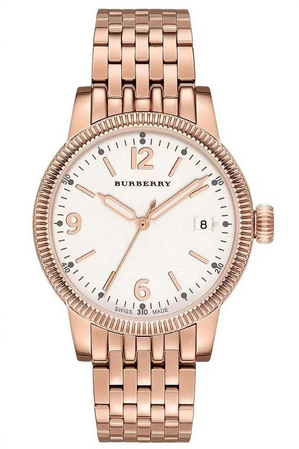 Burberry Analog White Dial Rose Gold Steel Strap Watch for Women - BU7874 BU7874 - Image 1