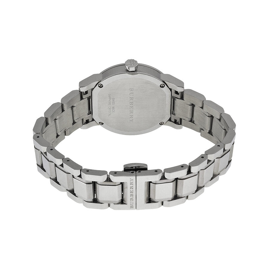 Burberry Black Check Stamped Dial Stainless Steel Ladies Watch BU9101 - The Watches Men & CO #3