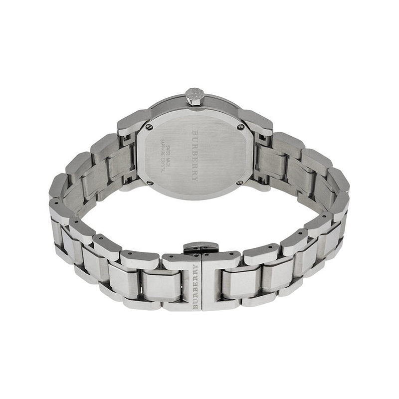 Burberry Black Check Stamped Dial Stainless Steel Ladies Watch BU9101 - The Watches Men & CO #3