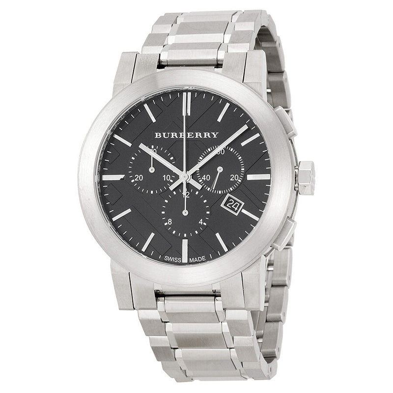 Burberry Black Dial Chronograph Stainless Steel Men's Watch BU9351 - The Watches Men & CO