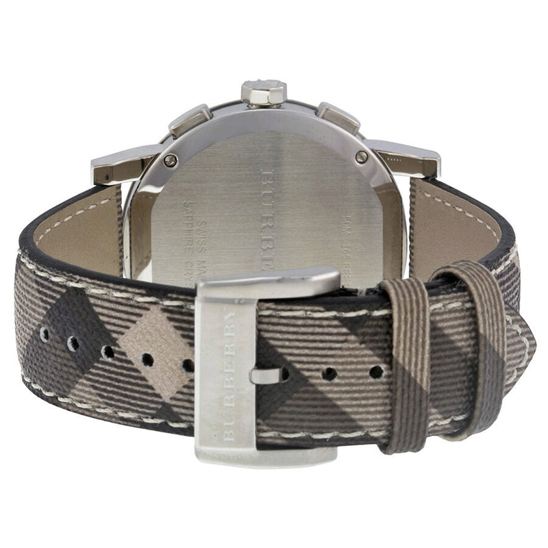 Burberry Brown Impressed Check Dial Check Fabric Strap Men's Watch BU9361 - The Watches Men & CO #3