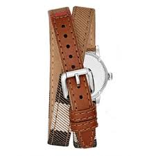 Burberry The City BU7849 canvas and leather wrapped strap with silver buckle
