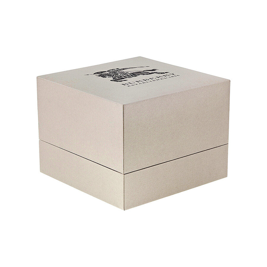 Burberry BU9031 watch in original cream-colored packaging box