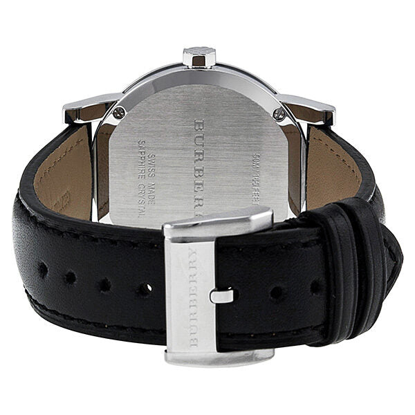 Burberry BU9106 watch caseback with engraved text and Burberry logo