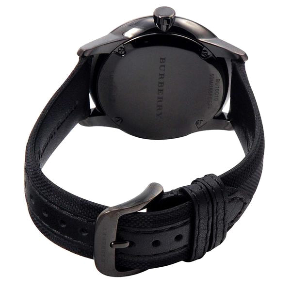 Burberry Men’s Swiss Made Leather Strap Black Dial Men's Watch BU10010 - The Watches Men & CO #3