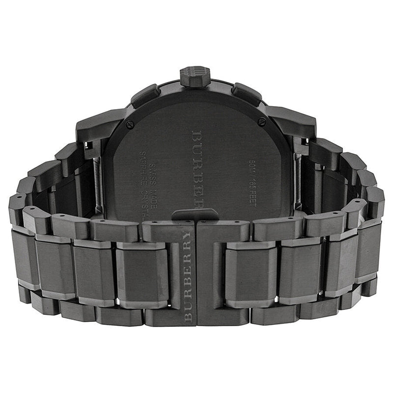 Burberry Chronograph Dark Grey Dial Black Ion-plated Men's Watch BU9354 - The Watches Men & CO #3