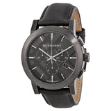 Burberry Chronograph Dark Grey Dial Dark Grey Leather Men's Watch BU9364 - The Watches Men & CO