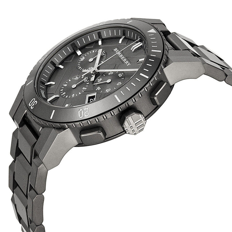 Burberry Chronograph Gunmetal Dial  Grey Ion-plated Stainless Steel Men's Watch BU9381 - The Watches Men & CO #2