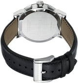Burberry Chronograph Silver Dial Black Leather Strap Men’s Watch BU9355 - Watch