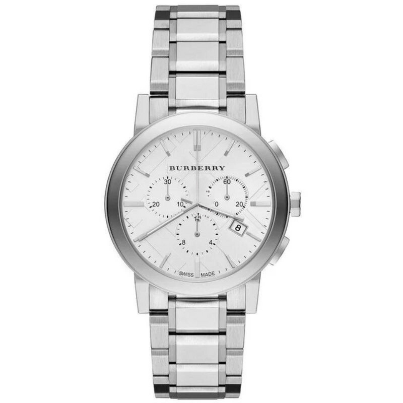 Burberry City Chronograph Silver Dial Stainless Steel Ladies Watch BU9750 - Watch