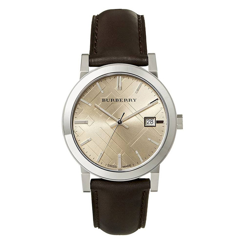 Burberry Fawn Dial Brown Leather Men’s Watch BU9011 - Watch