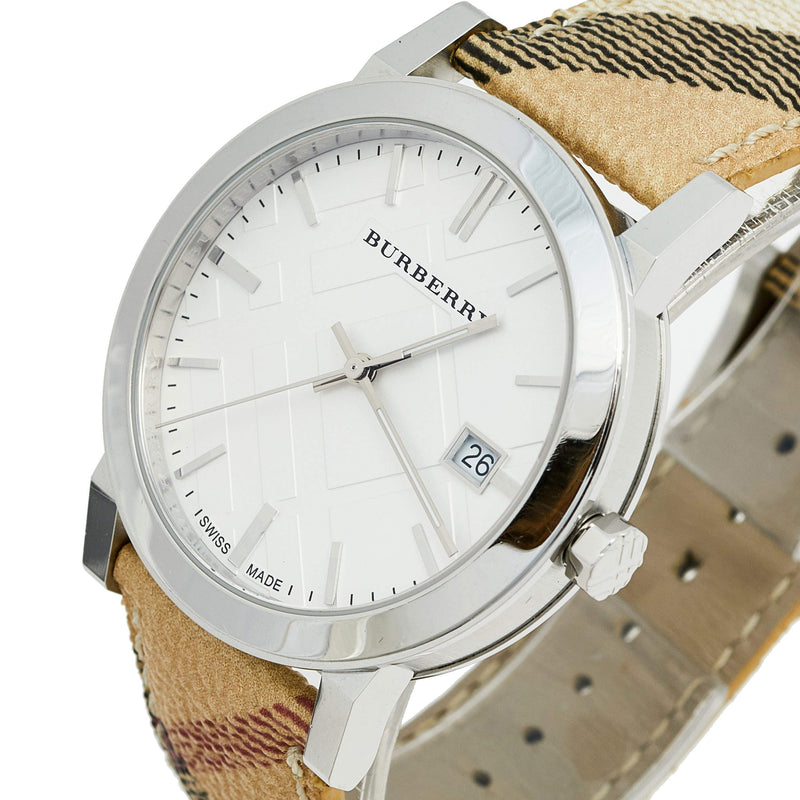 Burberry Haymarket Check PVC Strap 38mm Ladies Watch BUR9025 - Watch