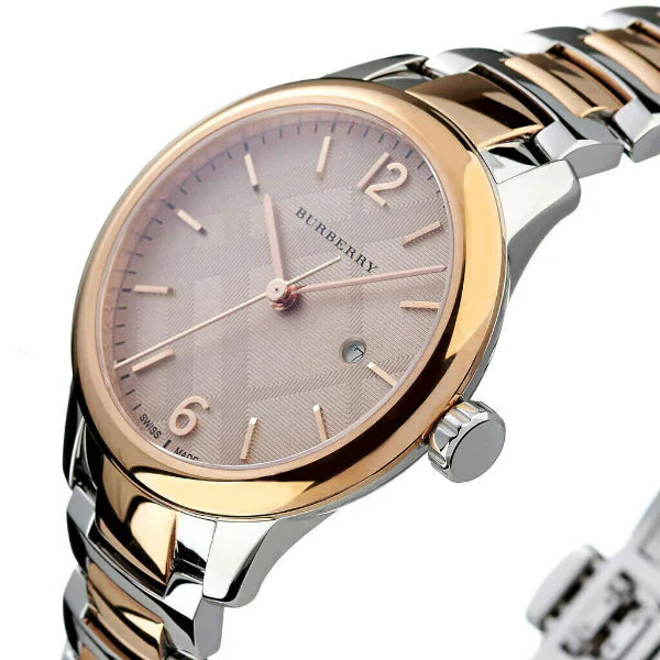 Burberry Women’s Swiss Made Quartz Stainless Steel Rose Gold Dial Women's Watch BU10117 - The Watches Men & CO #2