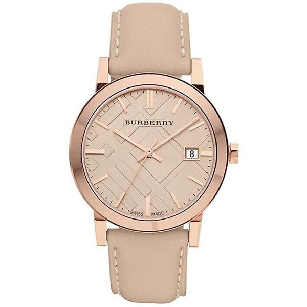Burberry Tan Dial Leather Strap Unisex Watch BU9014 - Watch