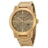 Burberry Taupe Chronograph Dial Rose Gold Plated Steel Men's Watch BU9353 - The Watches Men & CO