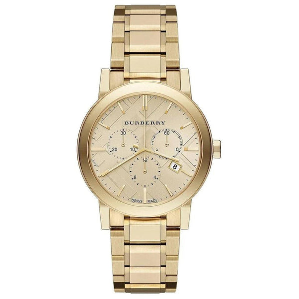 Burberry The City Chronograph Gold-Tone Stainless Steel Unisex Watch BUR9753 - Watch