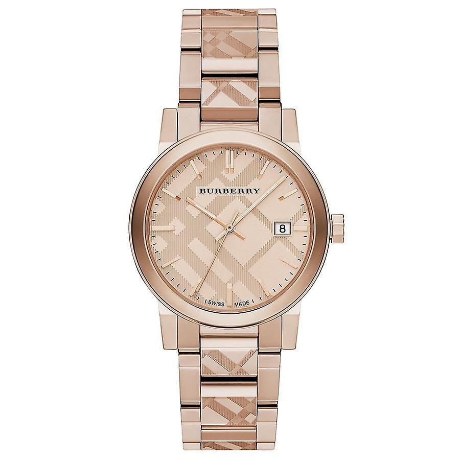 Burberry The City Engraved Check Rose Gold Women’s Watch BU9039 - Watch