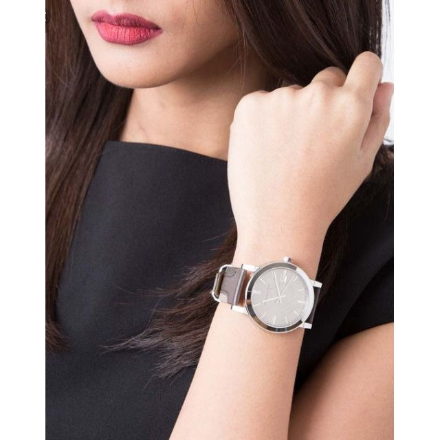 Burberry Men's Large Check Leather on Canvas Strap Beige Dial Men's Watch BU9020 - The Watches Men & CO #3